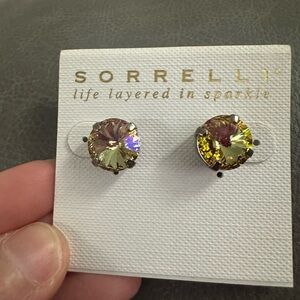 Sorrelli Gold and Purple Crystal Earrings